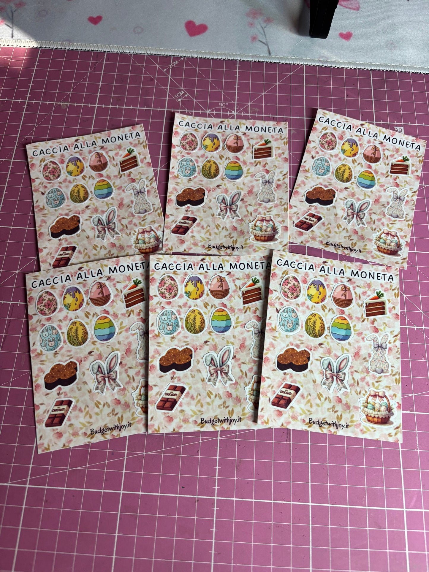 1 set stickers errati (calendario pasqua) ric