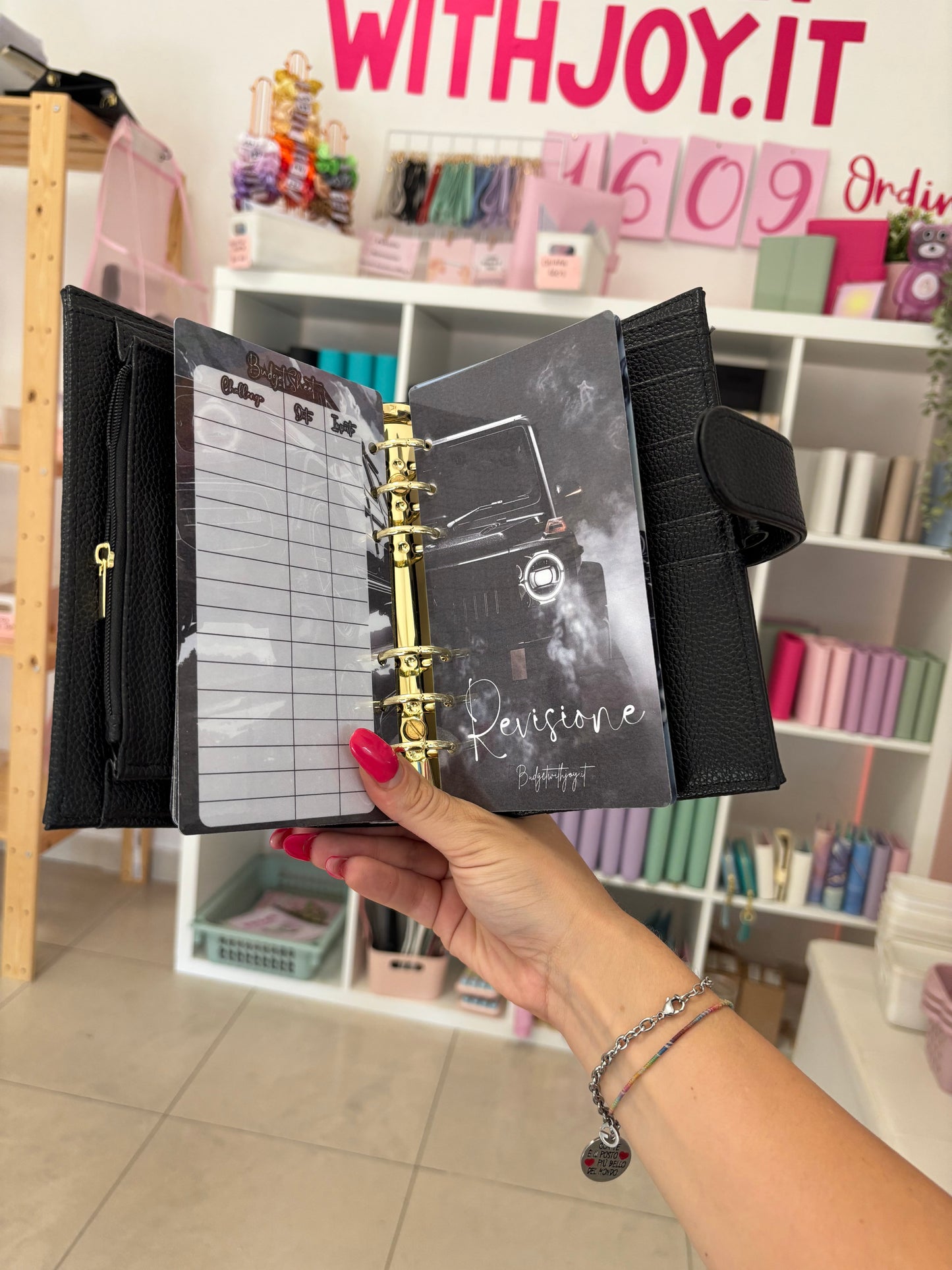 Set Agenda Macchina Total Black A6