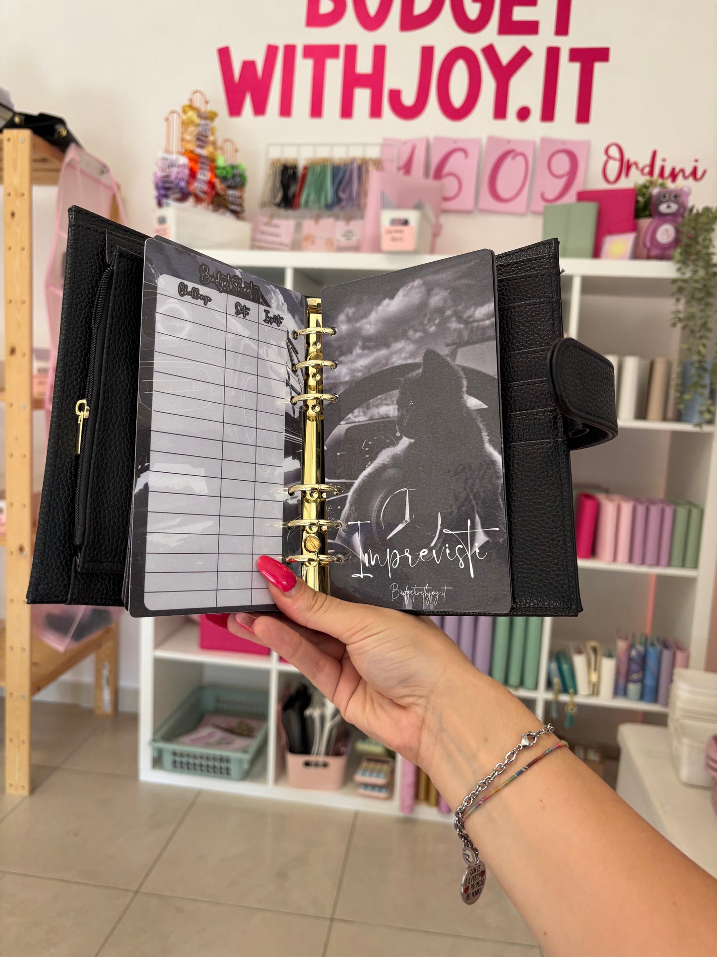Set Agenda Macchina Total Black A6