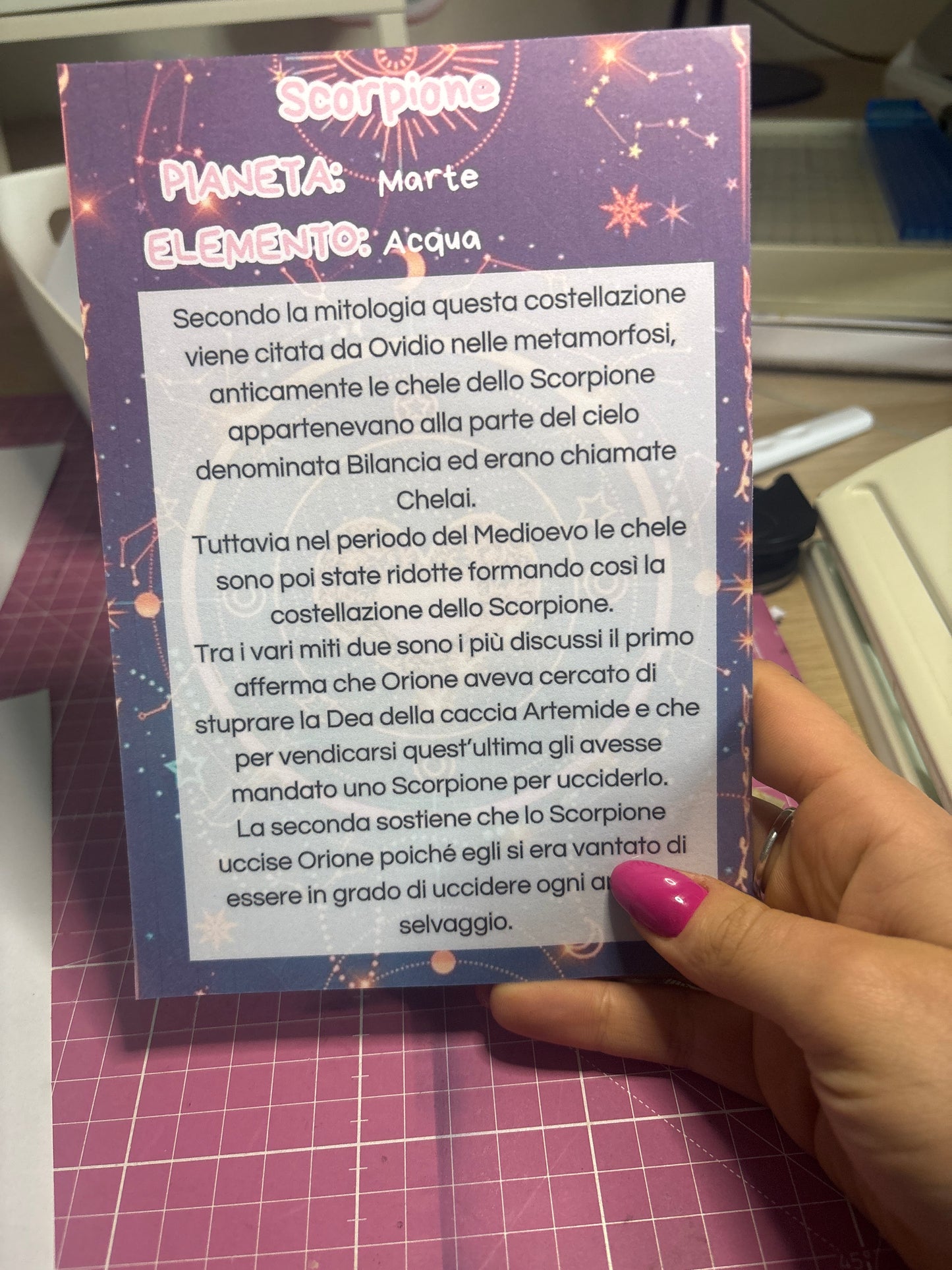 Carta astrale scorpione a5 ric
