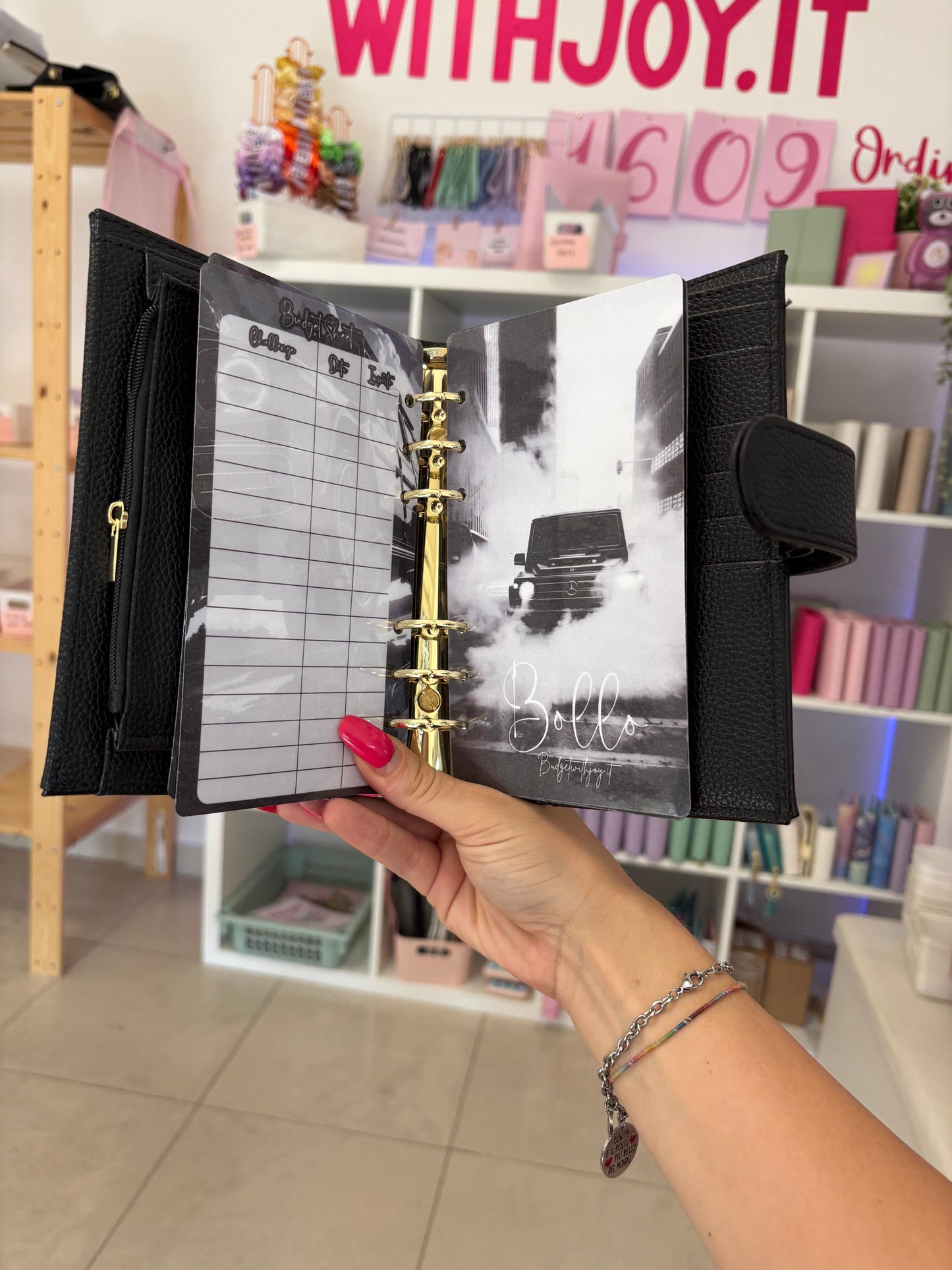 Set Agenda Macchina Total Black A6
