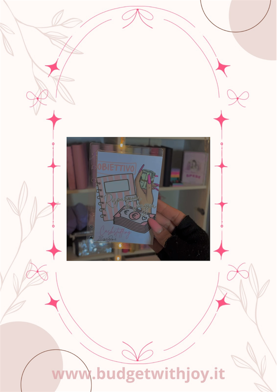 Sezione lucida obiettivi/risparmi rosa a6