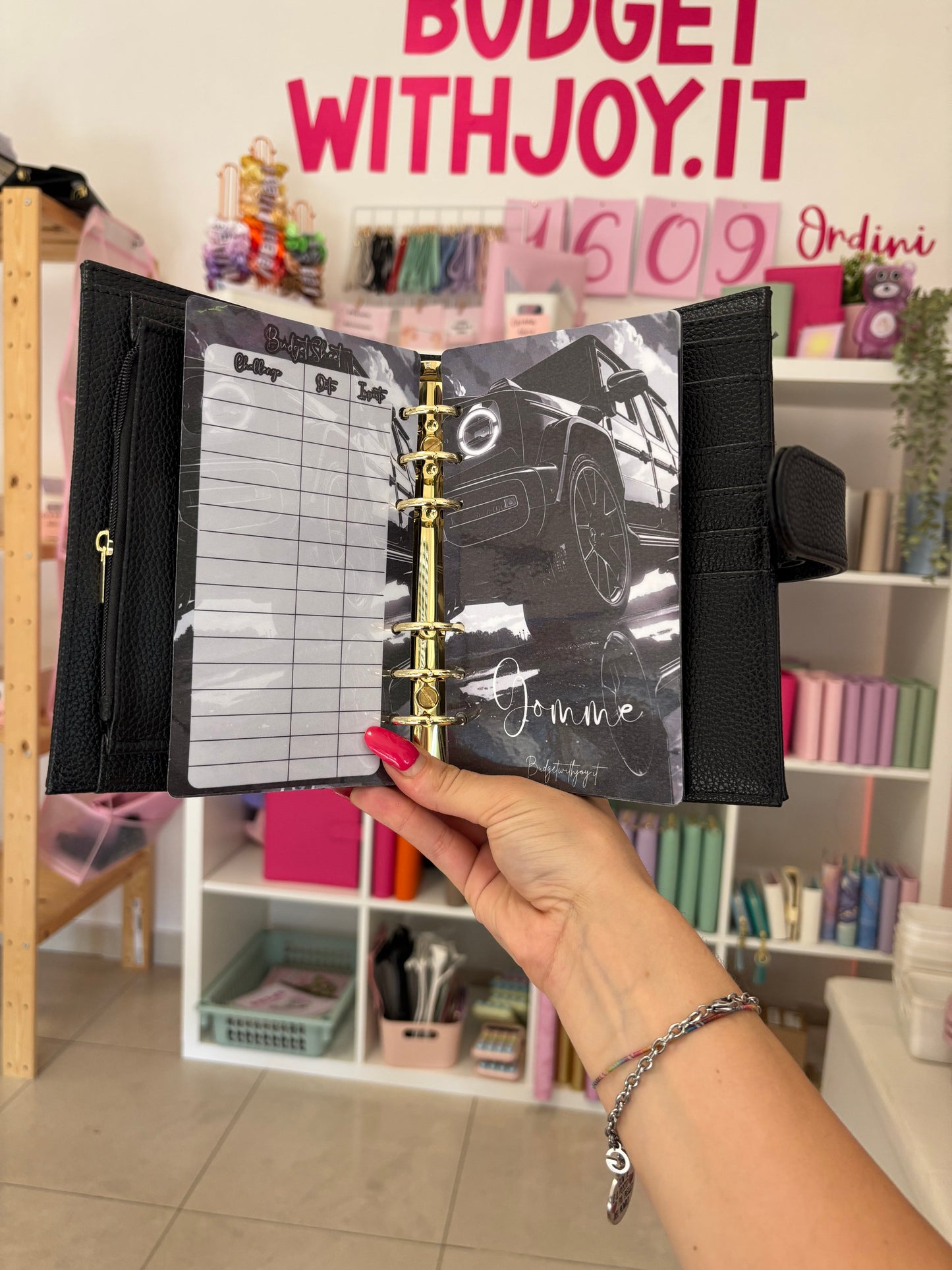 Set Agenda Macchina Total Black A6