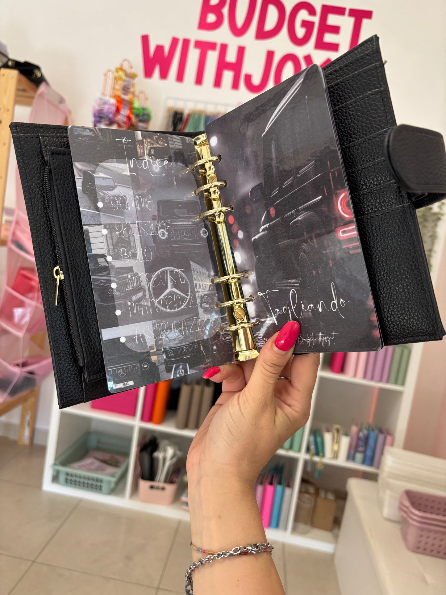 Set Agenda Macchina Total Black A6