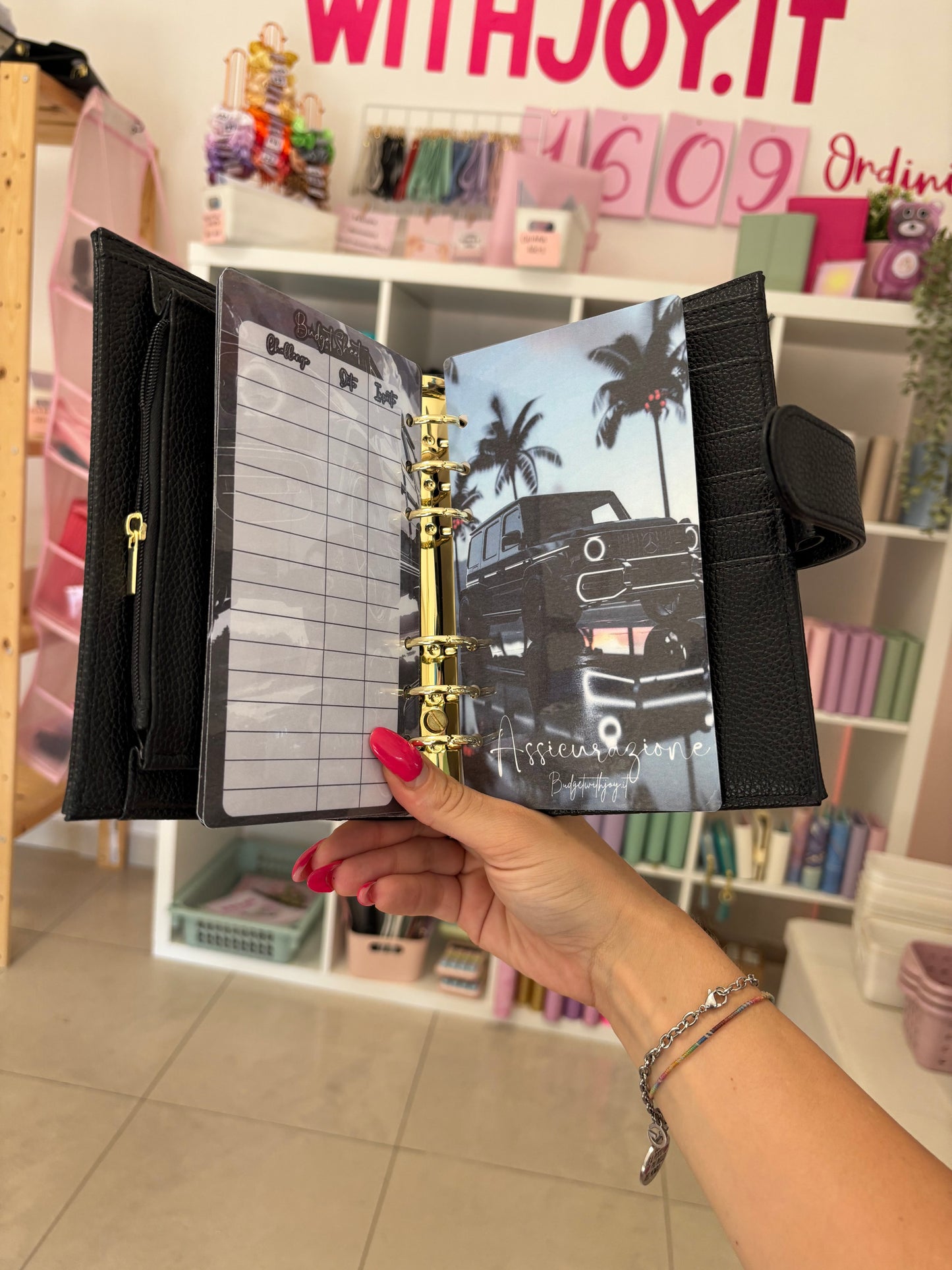 Set Agenda Macchina Total Black A6