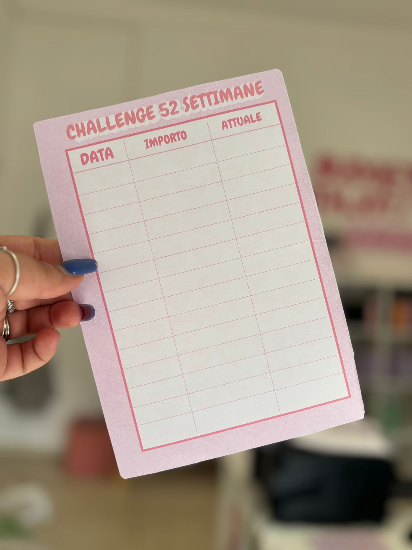 Challenge 52 Settimane in Cartoncino A5