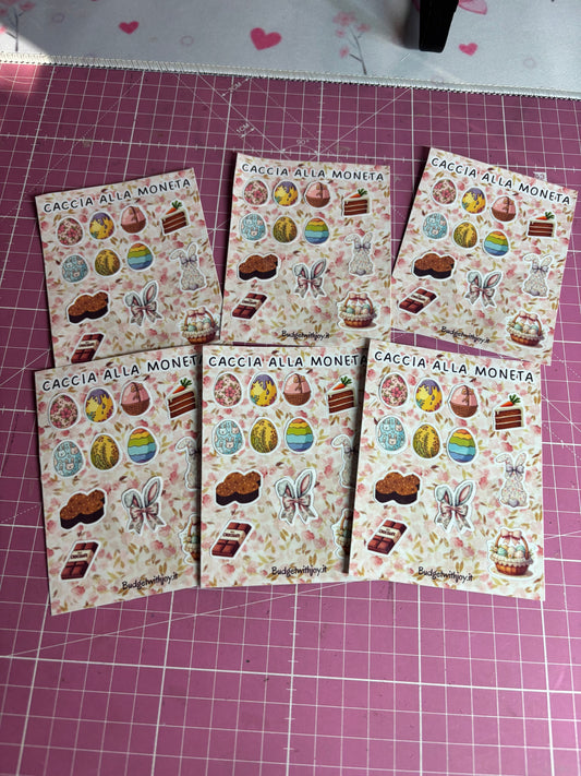 1 set stickers errati (calendario pasqua) ric