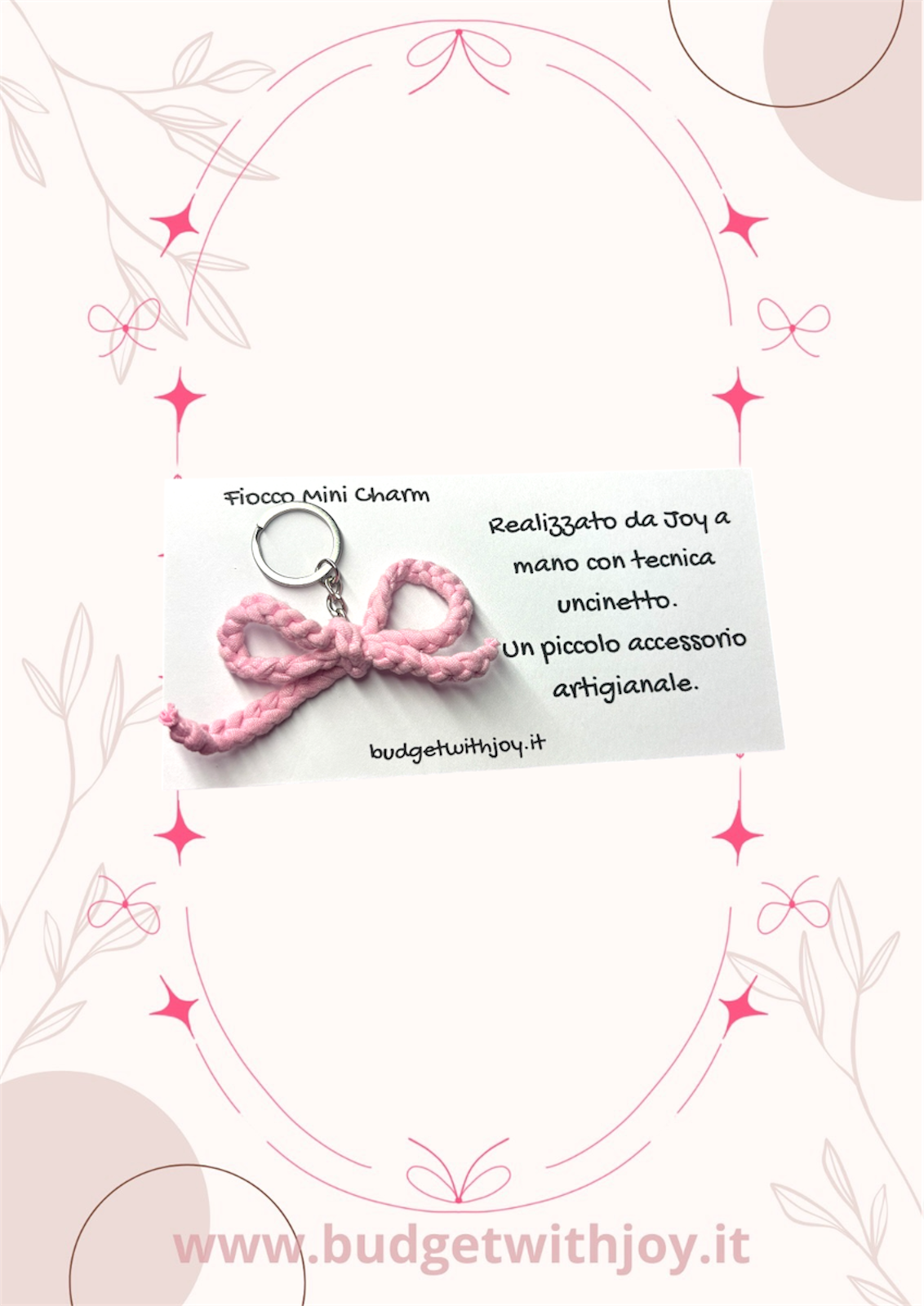 Portachiavi fiocco mini charm