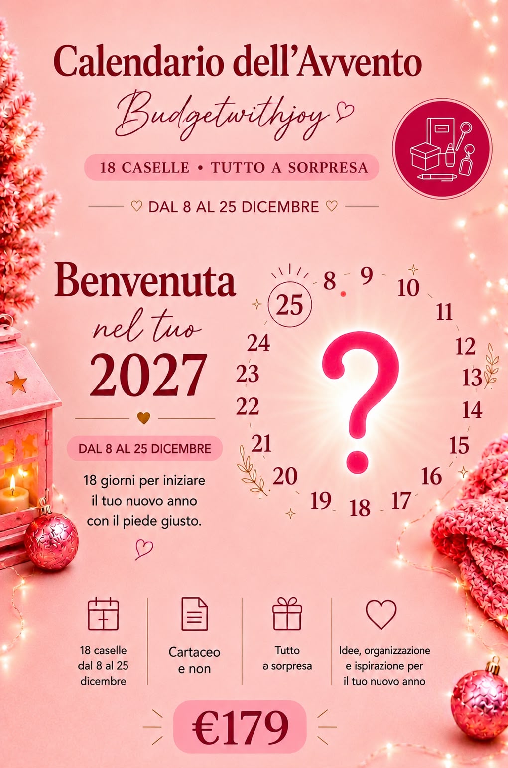 Calendario Dell’avvento 2026 18 caselle