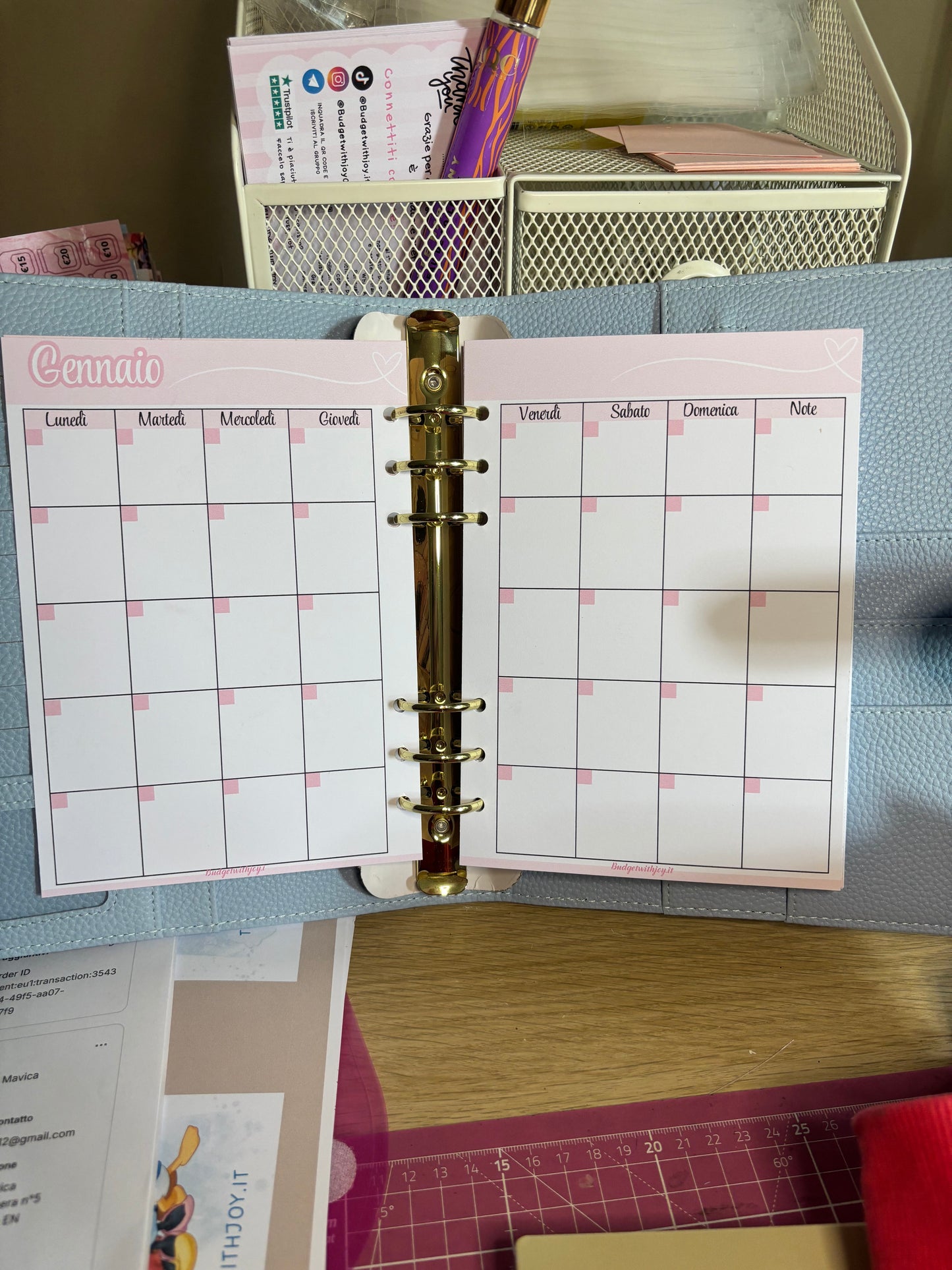 Pagine a5 cartacee budget planner