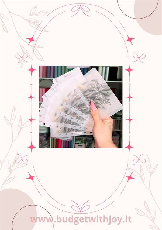 6 sezioni lucide grigio +6 budget sheet grigio a7