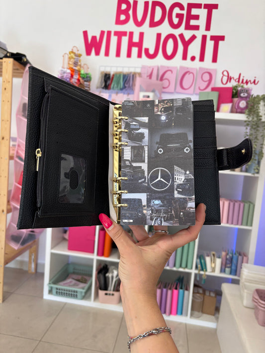 Set Agenda Macchina Total Black A6