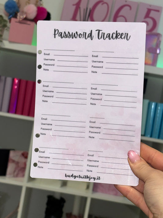 tracker password A5