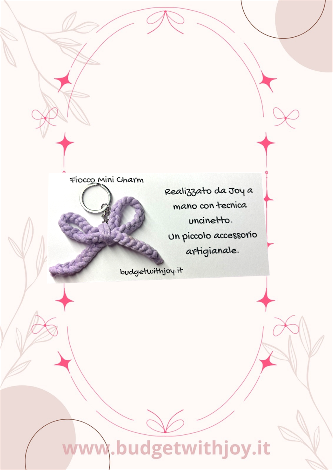 Portachiavi fiocco mini charm