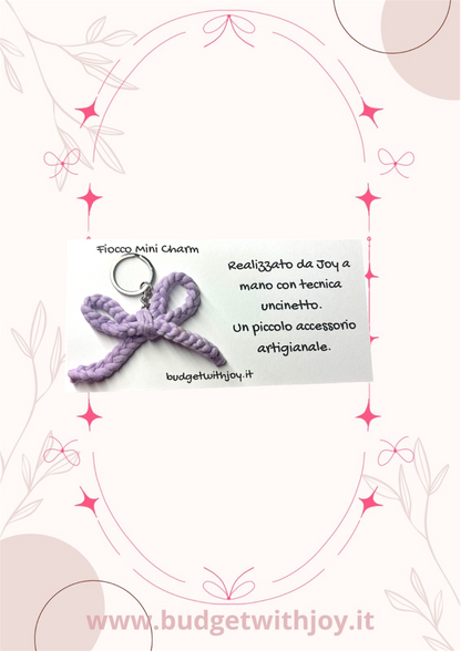 Portachiavi fiocco mini charm