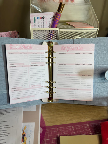 Pagine a5 cartacee budget planner