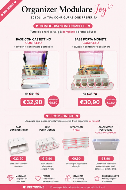 PREORDINE Organizer modulare 3D