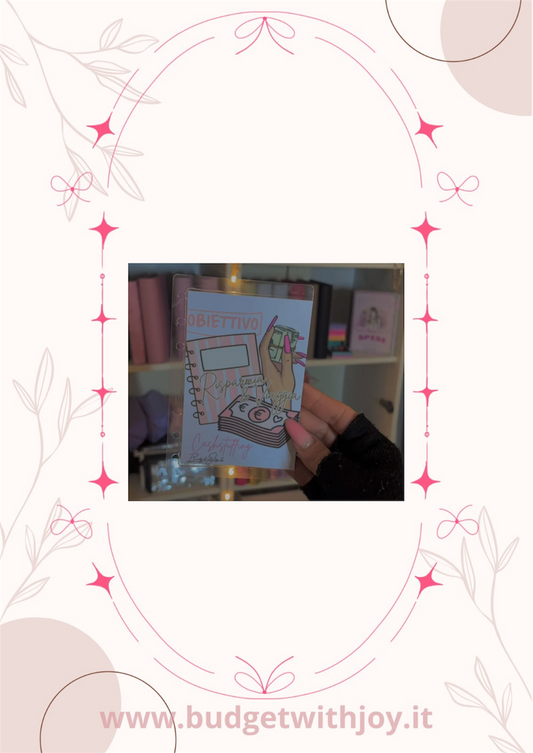 Sezione lucida obiettivi/risparmi rosa  a6