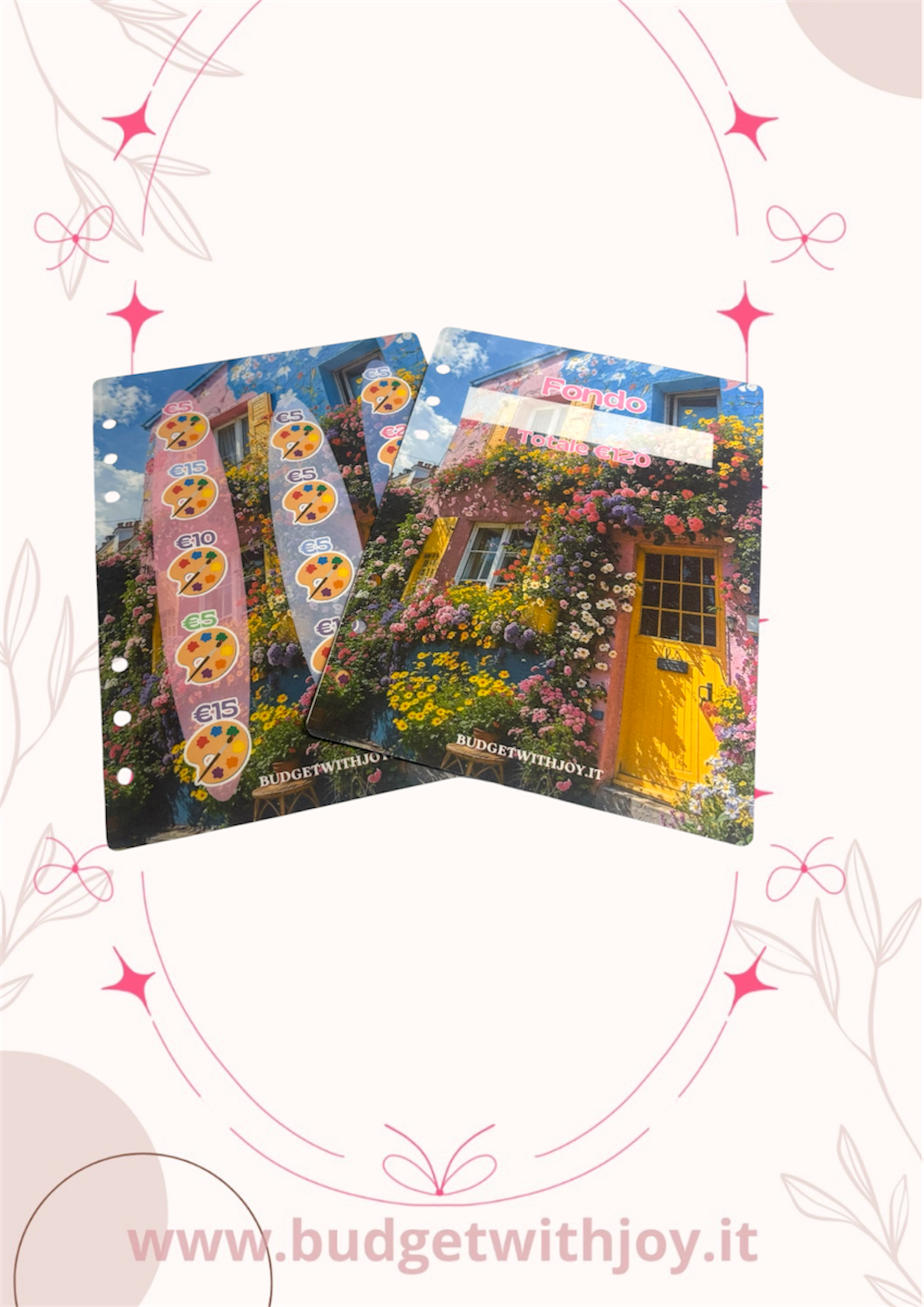Set copertina+sfida casa fiorita €120