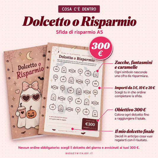 Sfida 300 € · Dolcetto o Risparmio