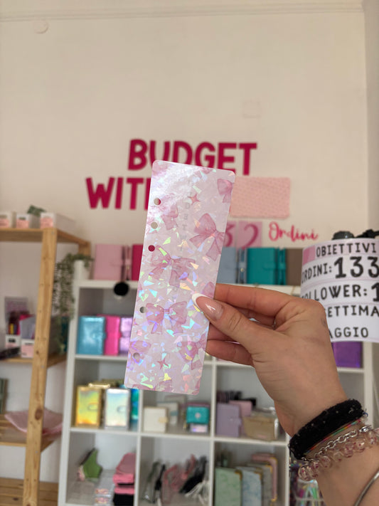 Segna Agenda fiocchi rosa glitter