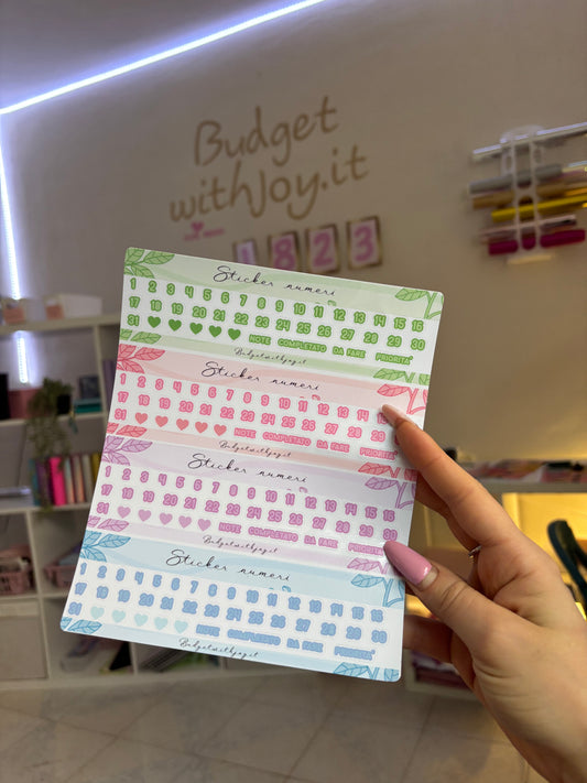 Set Stickers Numerici – 4 mesi colorati