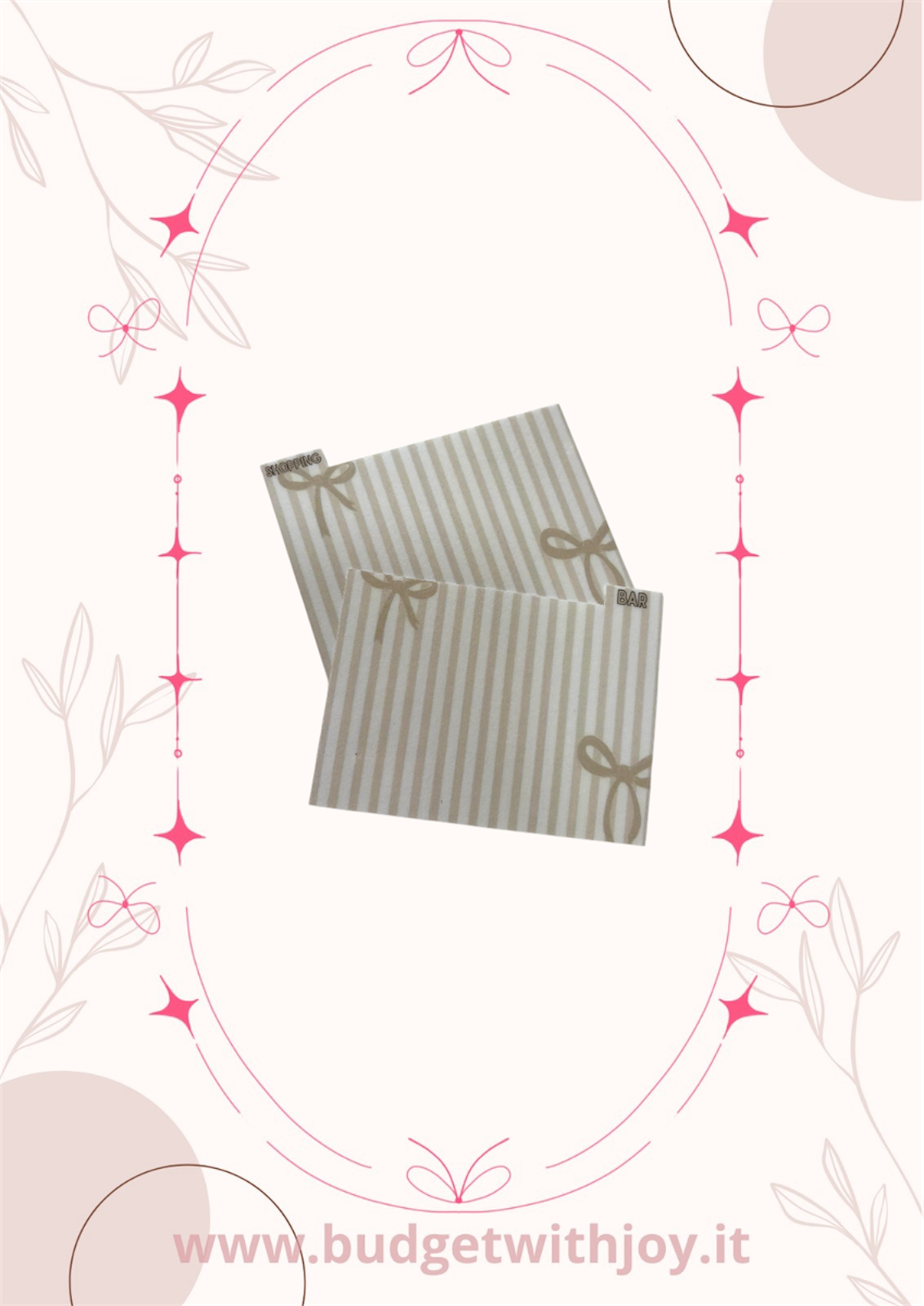 Talloncino portafogli singolo beige fiocchi