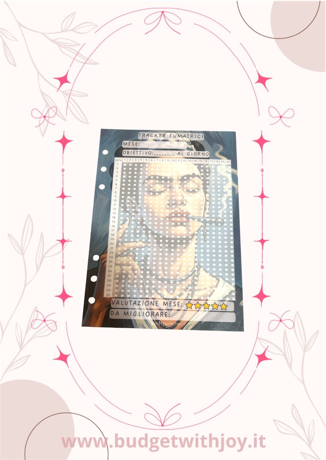 Tracker fumatrici a5 Annuale Frida Kahlo