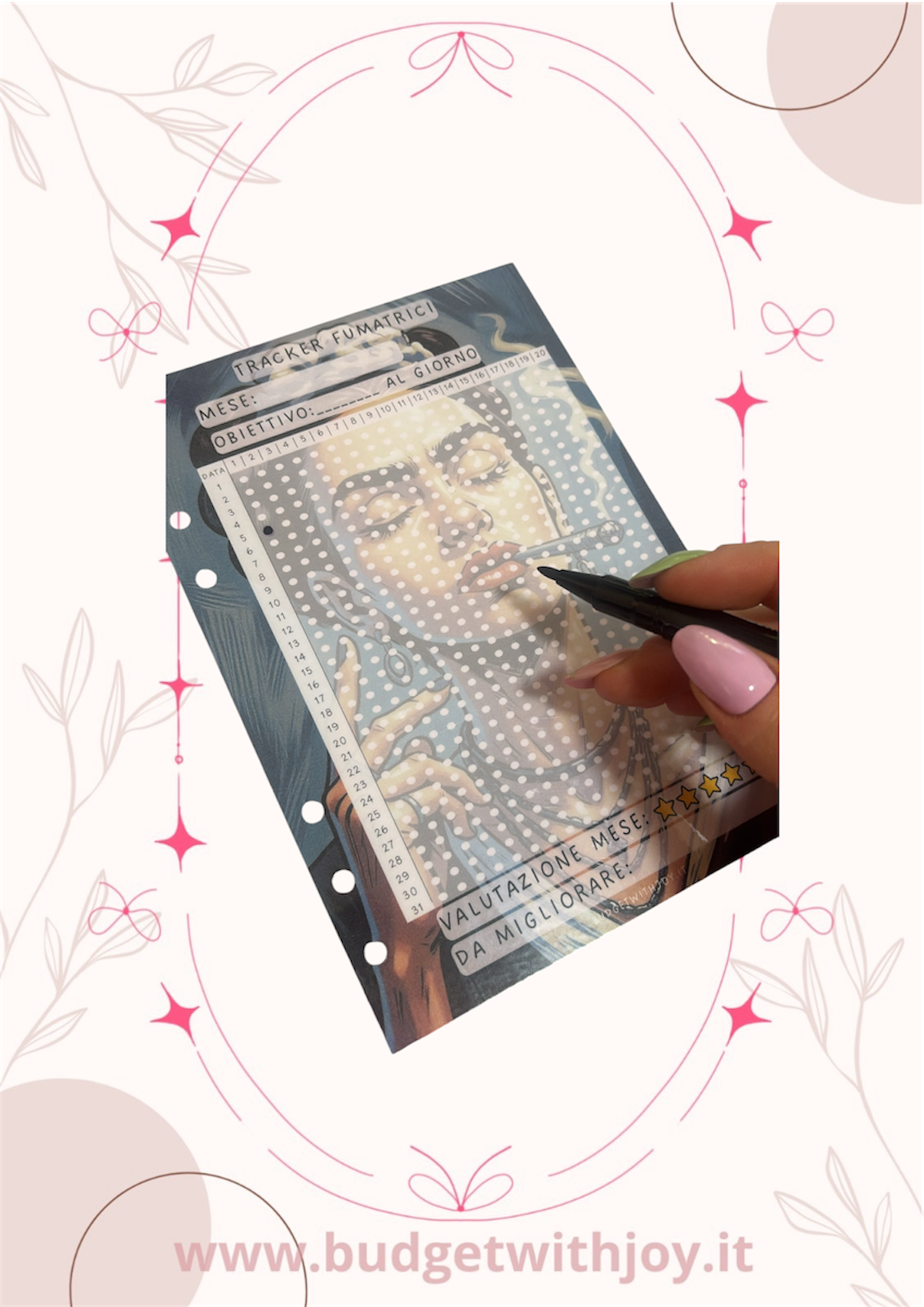 Tracker fumatrici a5 Annuale Frida Kahlo