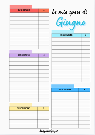 Le mie spese di Gen-Dic Fio