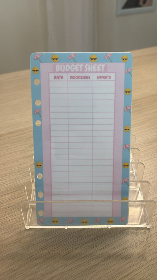Budget Sheet tema "Estate" A6