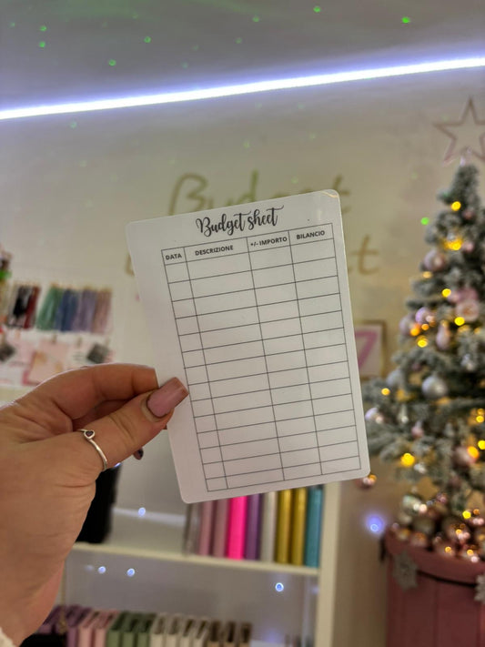 Budget Sheet Bianco A7 R.