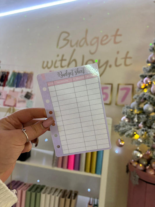 Budget Sheet Lilla A7 R.