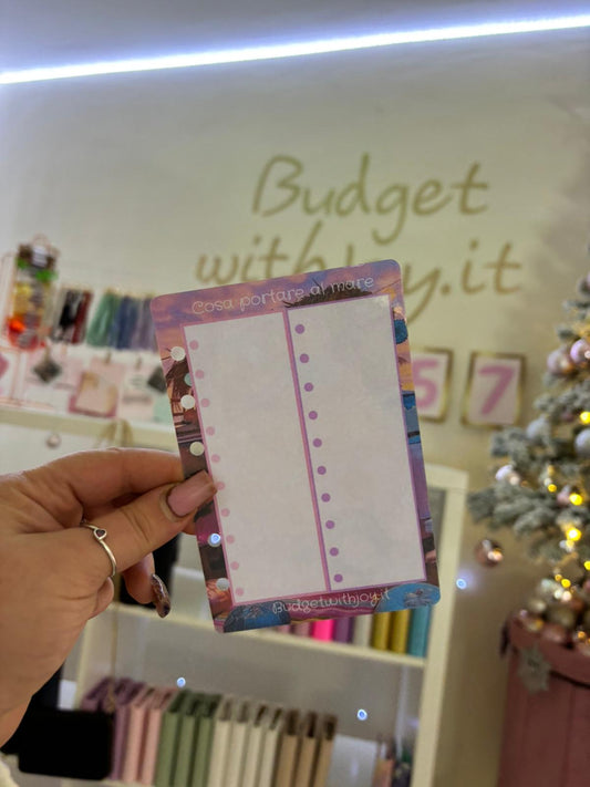 Tracker "Cosa portare al mare" A7 R.