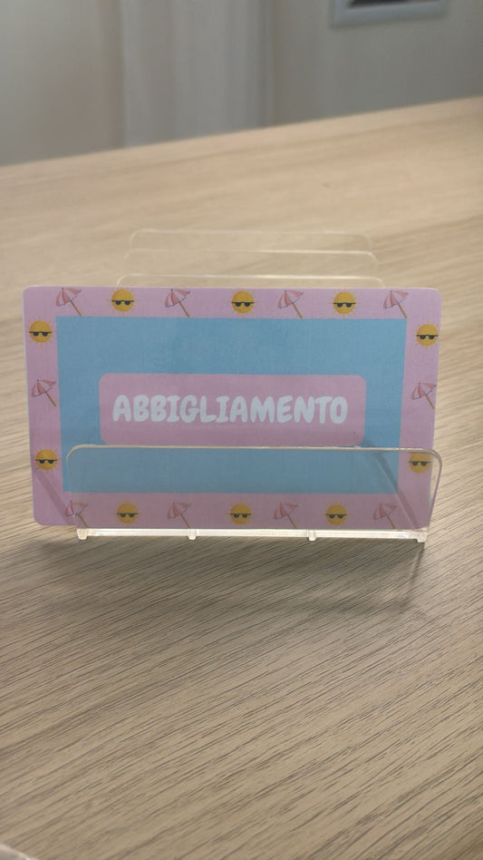 Cartoncino Categoria Plastificato "Abbigliamento"