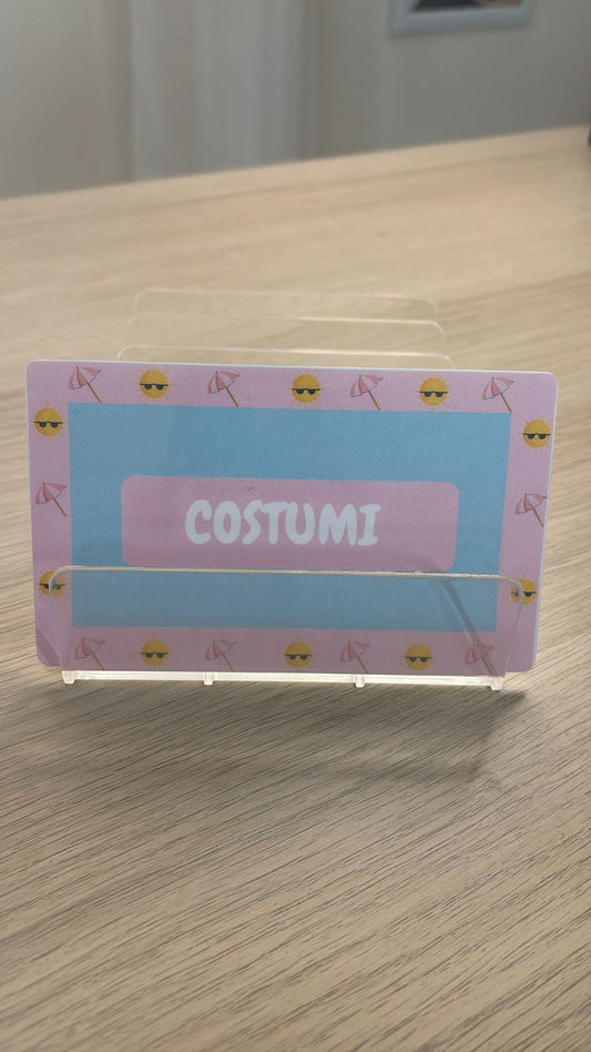 Cartoncino Categoria Plastificato "Costumi"