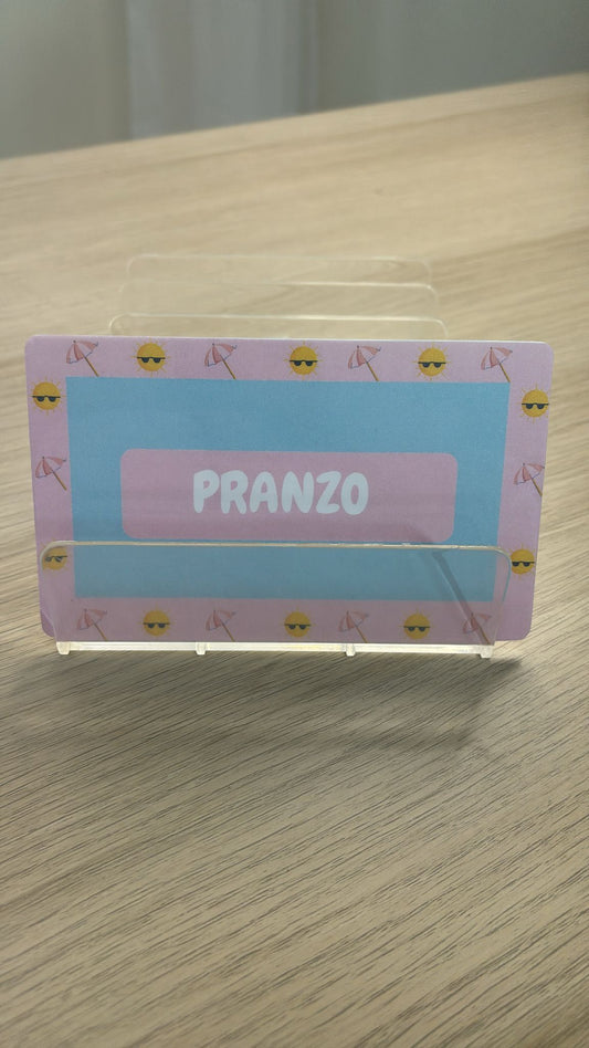 Cartoncino Categoria Plastificato "Pranzo"