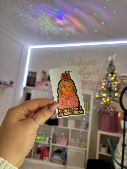 Sticker "Ogni Errore è un nuovo inizio" Olografico R.