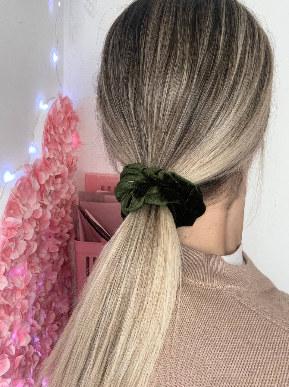 Elastico In Velluto Con Tasca
