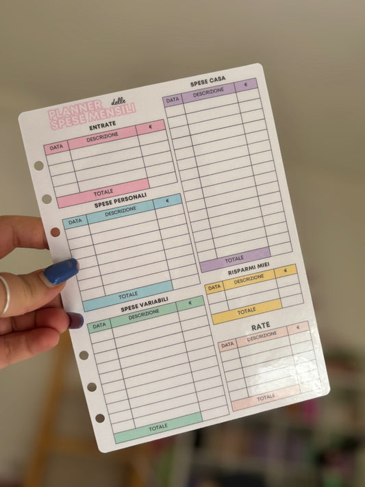 Planner Spese Mensili A5