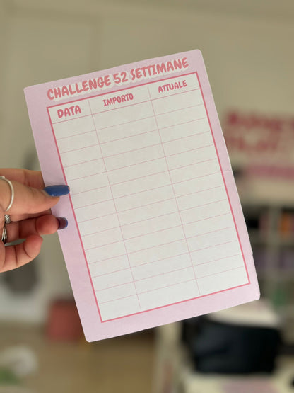 Challenge 52 Settimane in Cartoncino A5